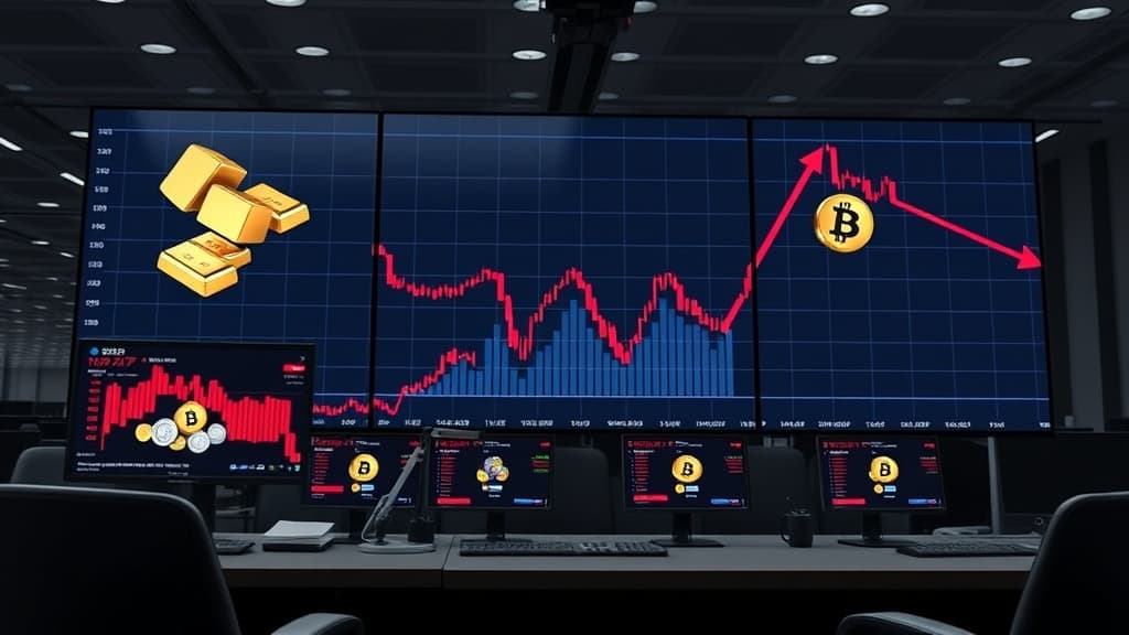 Padec zlata in srebra potiska navzdol tudi Bitcoin
