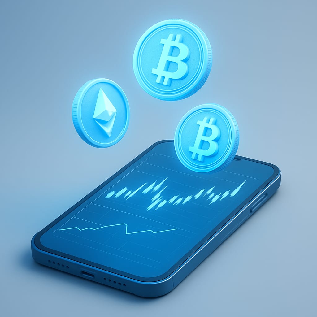 Trgovanje z XRP kriptovaluto preko mobilne aplikacije